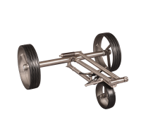 Lithium Elektro Golf Trolley Kolibri® K1, Rahmen nachpolierbar, schnell-zerlegbar/-klappbar, mit Bergabfahrbremse, Fernbedienung als Option